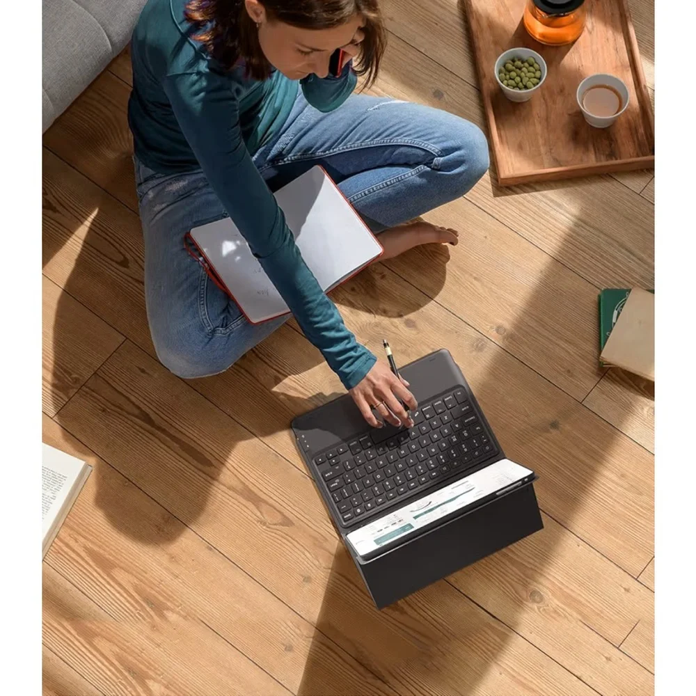 Black Tablet Keyboard Case 7 Color Mode Backlight for iPad 9.7”
